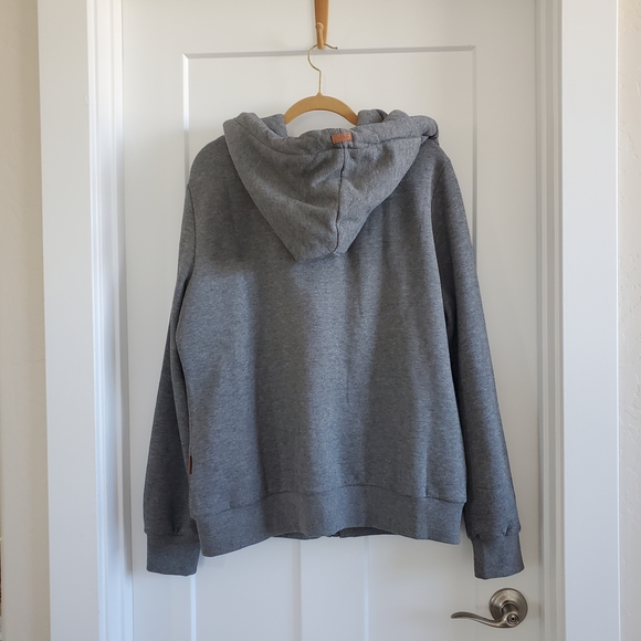 Wanakome Athena Heather Grey Full-Zip Hoodie - Picture 14 of 15